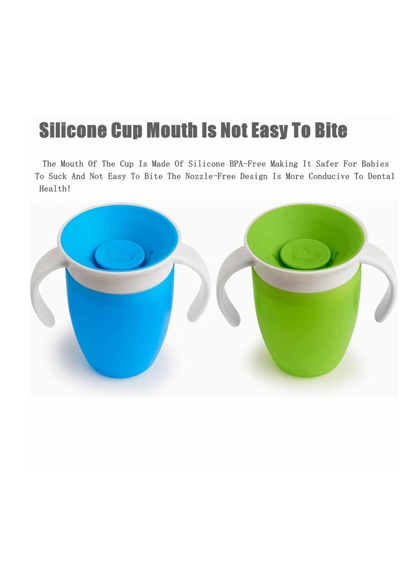 Cool Baby COOLBABY 360 Non-Leakage Baby Learning Drinking Cup For Infants Drinking Cup For Children Anti-Choking Water Cup For Children Silicone With Handle Large Diameter  - Image 3