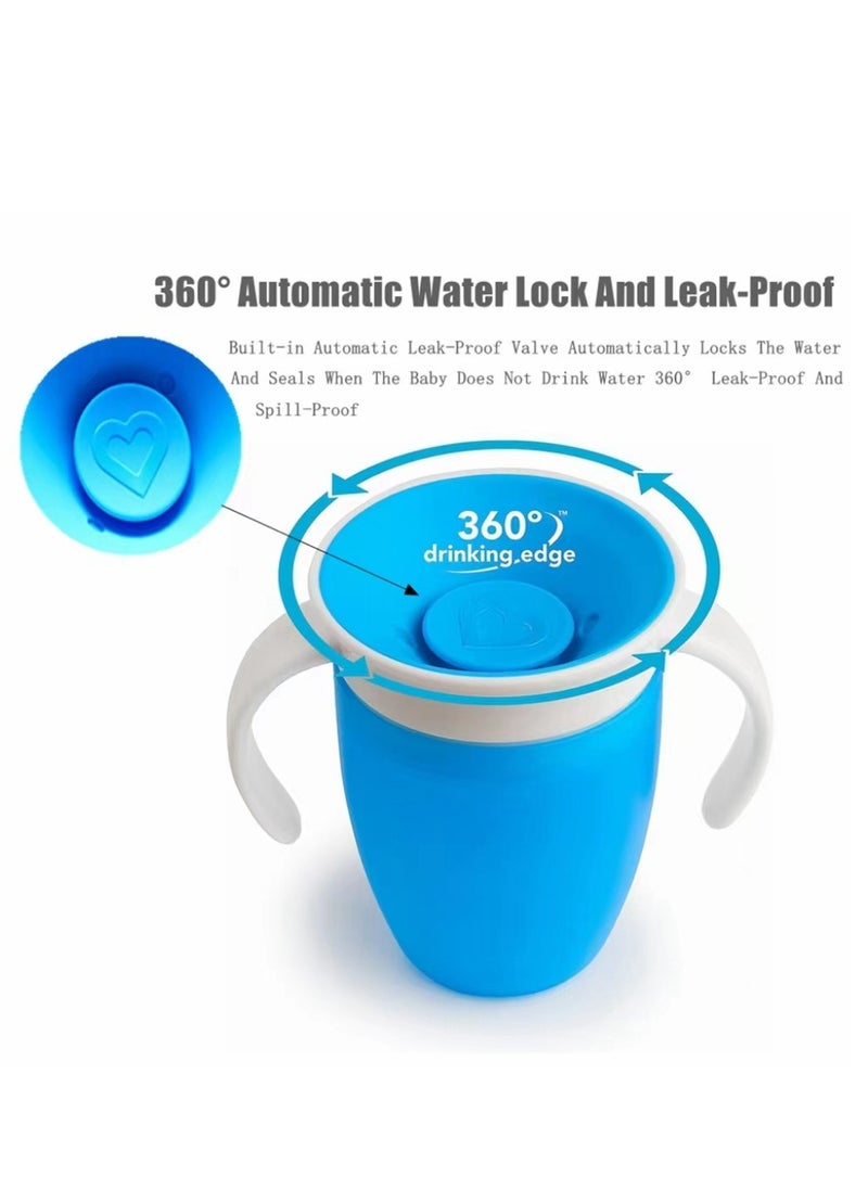 Cool Baby COOLBABY 360 Non-Leakage Baby Learning Drinking Cup For Infants Drinking Cup For Children Anti-Choking Water Cup For Children Silicone With Handle Large Diameter  - Image 4
