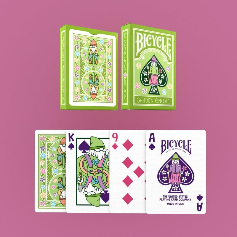 Bicycle Garden Gnome Playing Cards - Cute and Collectible Lawn Gnome Statue DÃ©cor Inspired Toys Deck of Card Game for Family Game Night or Easter Basket Stuffers for Spring Gardening Lovers - Image 3
