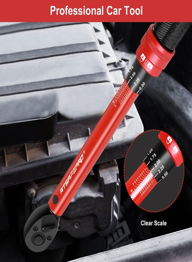 ATsafepro 38-Inch Drive Click Torque Wrench,Dual-Direction Adjustable,72-Tooth Dual Range Scales-5-50Ft-Lb6.8-68Nm,Quick Release Ratchets - Image 5