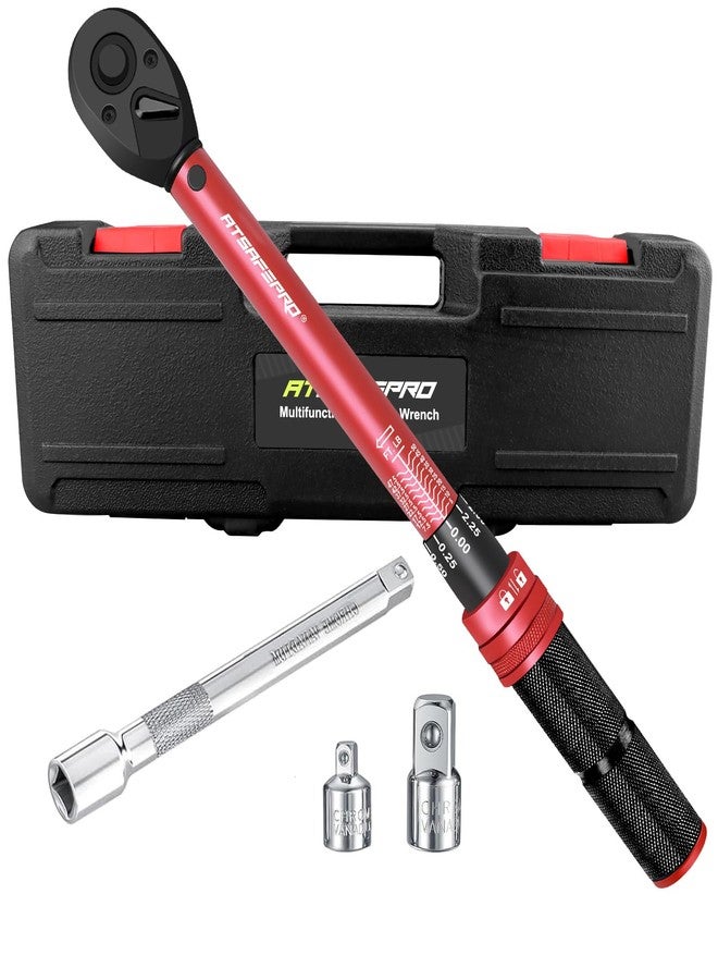 ATsafepro 38-Inch Drive Click Torque Wrench,Dual-Direction Adjustable,72-Tooth Dual Range Scales-5-50Ft-Lb6.8-68Nm,Quick Release Ratchets - Image 1