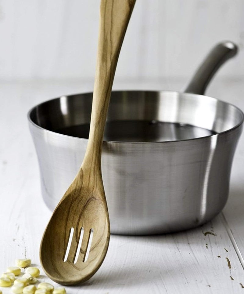 Berard 22474 French Olive-Wood Handcrafted Slotted Spoon - Image 2