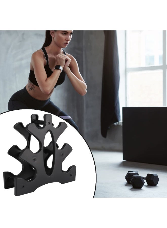 دوغي 1 عبوة حامل رف الدمبل ، حامل برج وزن اليد الحر من 3 طبقات لتنظيم صالة الألعاب الرياضية المنزلية ، يحمل 3/5/8 رطل - Image 5