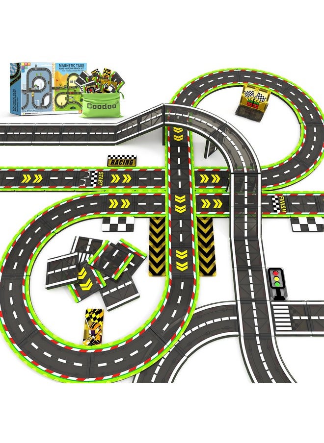 Magnetic Tiles Racing Track & City Road Expansion Pack - Kids Toys Stem Learning Montessori Toys For Toddler Magnetic Blocks Building Toys For 3+ Year Old Boys & Girls, Sensory Play Kids Toys - pzsku/Z570D4C395AD7101B3698Z/45/_/1733729836/ea04cc6b-42f5-4585-8501-c64b4e03f029