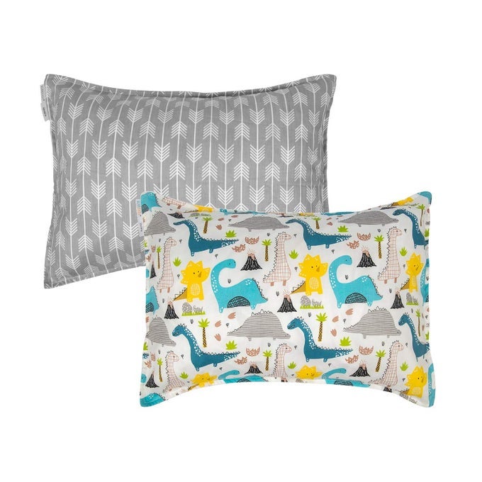 TODDLER PILLOWCASES 2 PACK ORGANIC COTTON KIDS PILLOW COVER FIT 13X 18 OR 12X16 ENVELOPE FOR GIRL BOY SLEEPY TRAVELPILLOWCASE ONLY