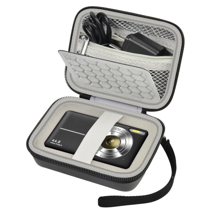 Comecase Carrying & Protective Case for Digital Camera, AbergBest 21 Mega Pixels 2.7" LCD Rechargeable HD/Kodak Pixpro/Canon PowerShot ELPH 180/190 / Sony DSCW800 / DSCW830 Cameras for Travel - Black - Image 1