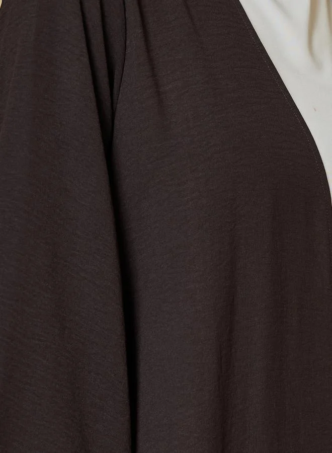 Styli Front Open Plain Abaya