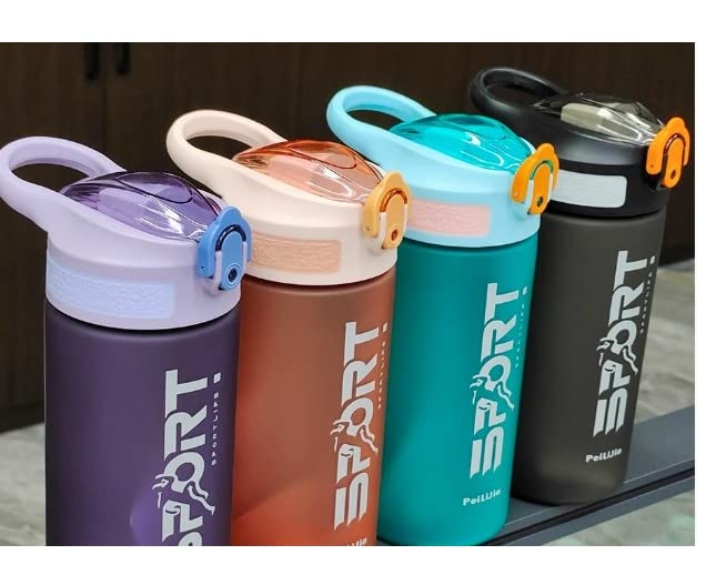 TEMSON Sports Water Bottle – Stylish Bottles with Flip & Lockable Leak-Proof Water Bottles, BPA-Free, Bottle for School, Office, Gym and Outdoor Activities (PLJ-004-500)(Assorted Color) - Image 5