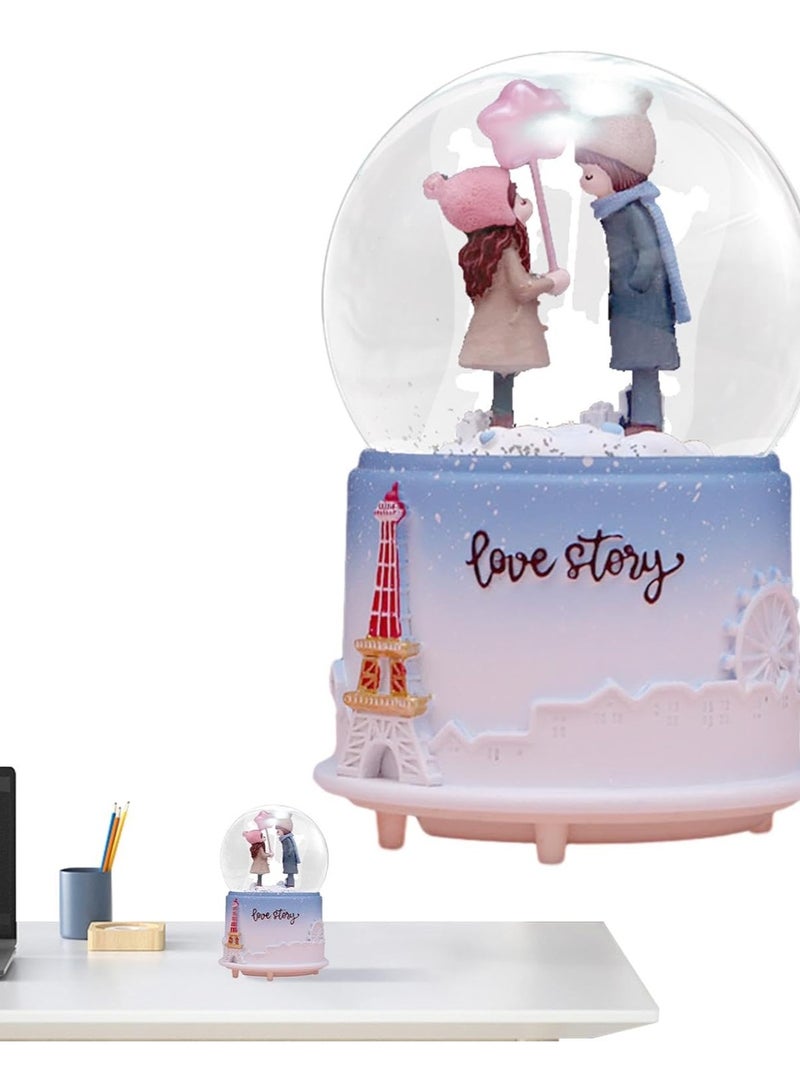 بلايز "قصة حب رومانسية على شكل كرة ثلجية – موضوع باريس مع برج إيفل وعجلة فيريس" - Image 2