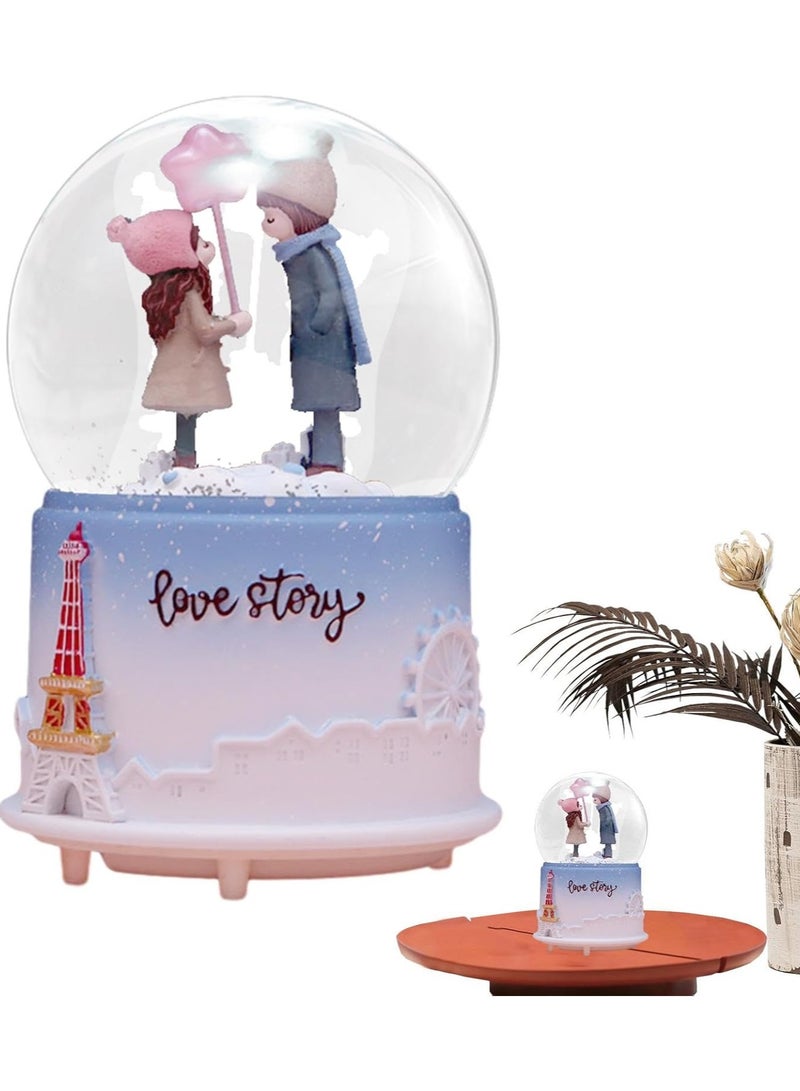 بلايز "قصة حب رومانسية على شكل كرة ثلجية – موضوع باريس مع برج إيفل وعجلة فيريس" - Image 3