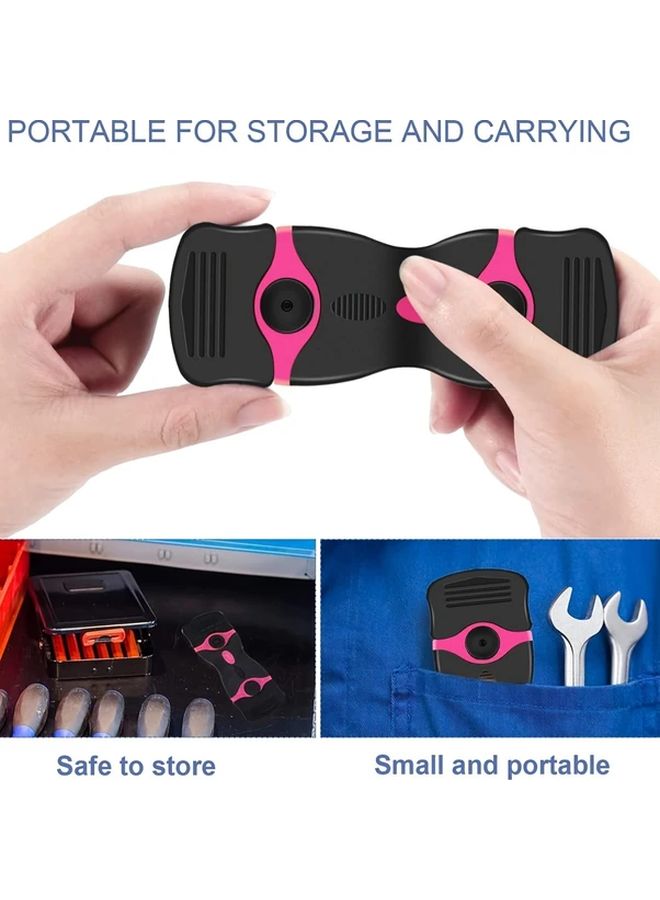 Pink Double End Scraper with Metal and Plastic Ends Non Slip Design Protective Cap Included Kitchen Tool - Image 5