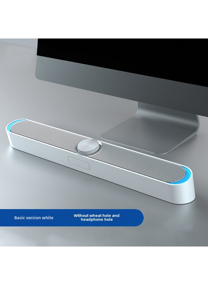 USB Desktop Speaker with Mic Bluetooth Bass Cannon White Standard Edition (wired connection) no headset expansion port