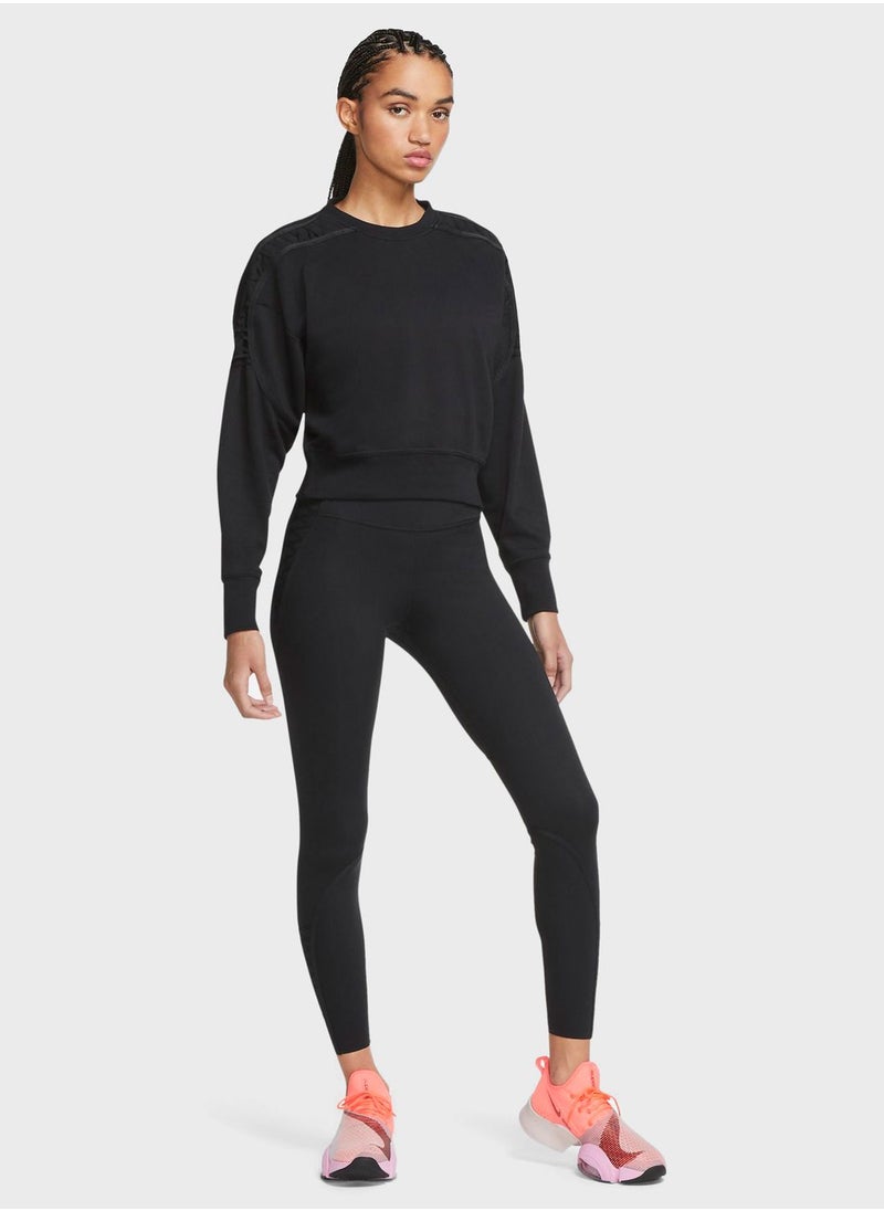 Nike - Therma Fleece Cropped Sweatshirt - Image 1