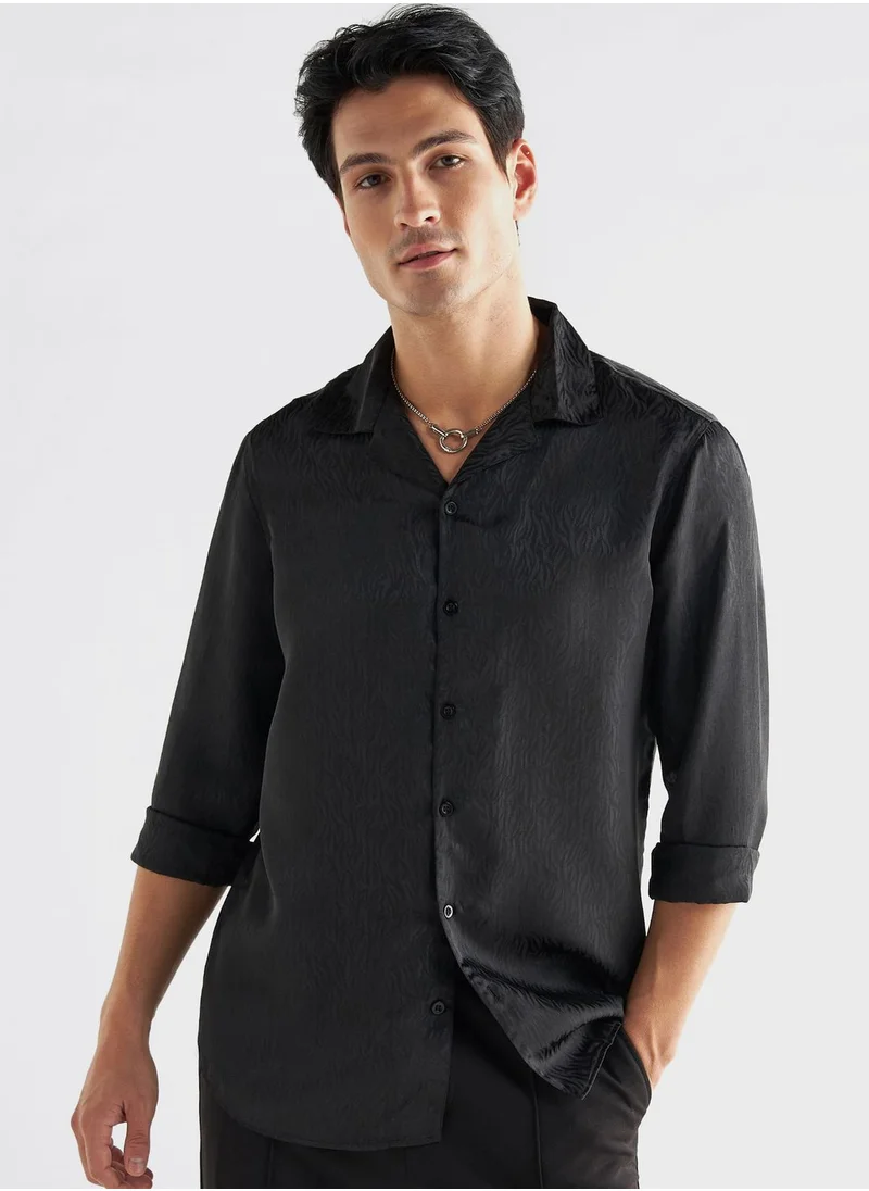 فاف Textured Regular Fit Shirt