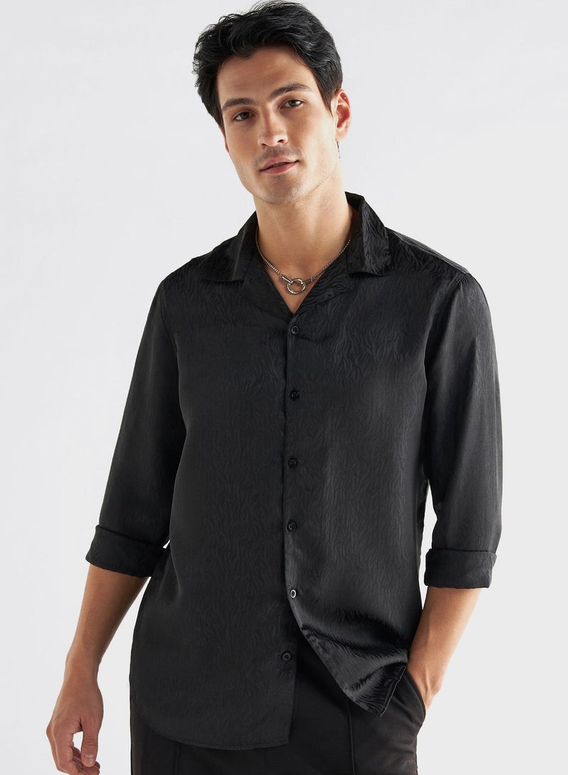 FAV Textured Regular Fit Shirt - Image 1