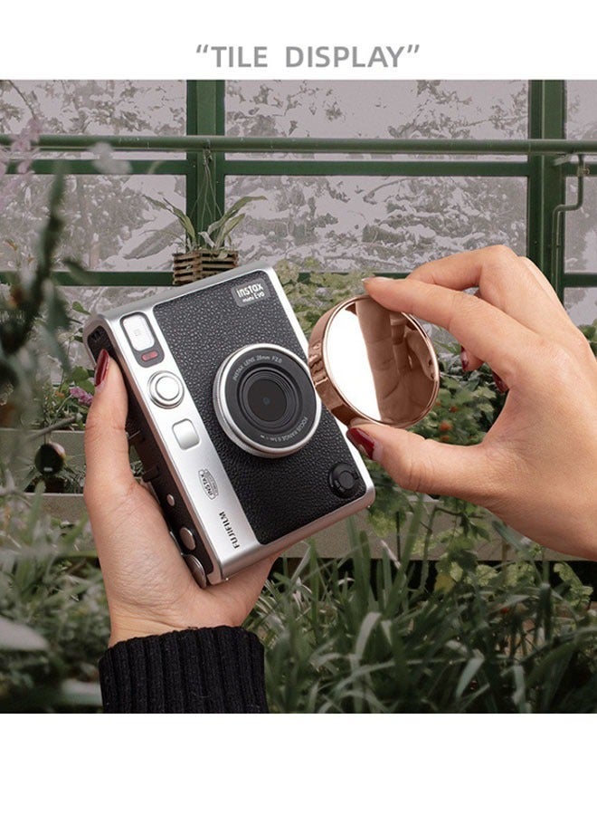 زفيف غطاء عدسة Mini EVO، غطاء حماية للعدسة، ملحقات Fuji Mini لغطاء عدسة Fuji Instax Mini Evo، غطاء عدسة Evo صغير من مادة الكمبيوتر (الكاميرا غير متضمنة/ذهبي) - Image 3