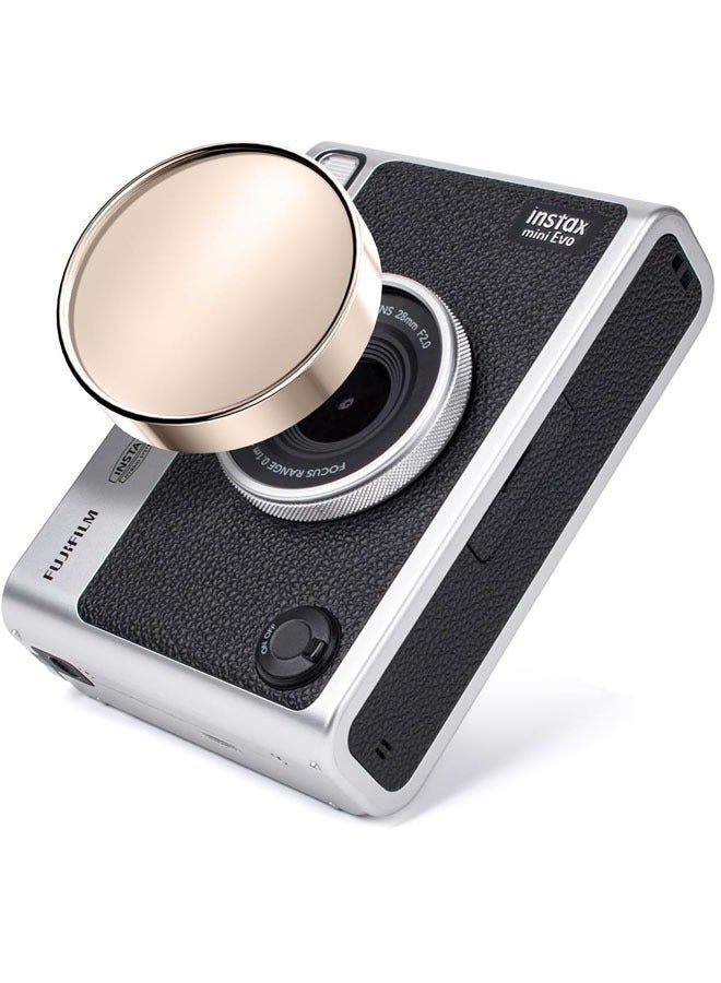 زفيف غطاء عدسة Mini EVO، غطاء حماية للعدسة، ملحقات Fuji Mini لغطاء عدسة Fuji Instax Mini Evo، غطاء عدسة Evo صغير من مادة الكمبيوتر (الكاميرا غير متضمنة/ذهبي) - Image 1