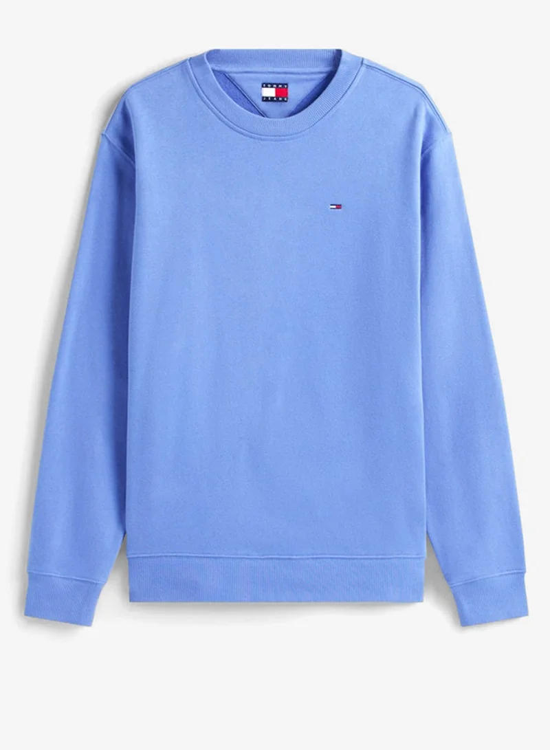 تومي جينز سترة بقلنسوة بقصة عادية بشعار بادج كرو