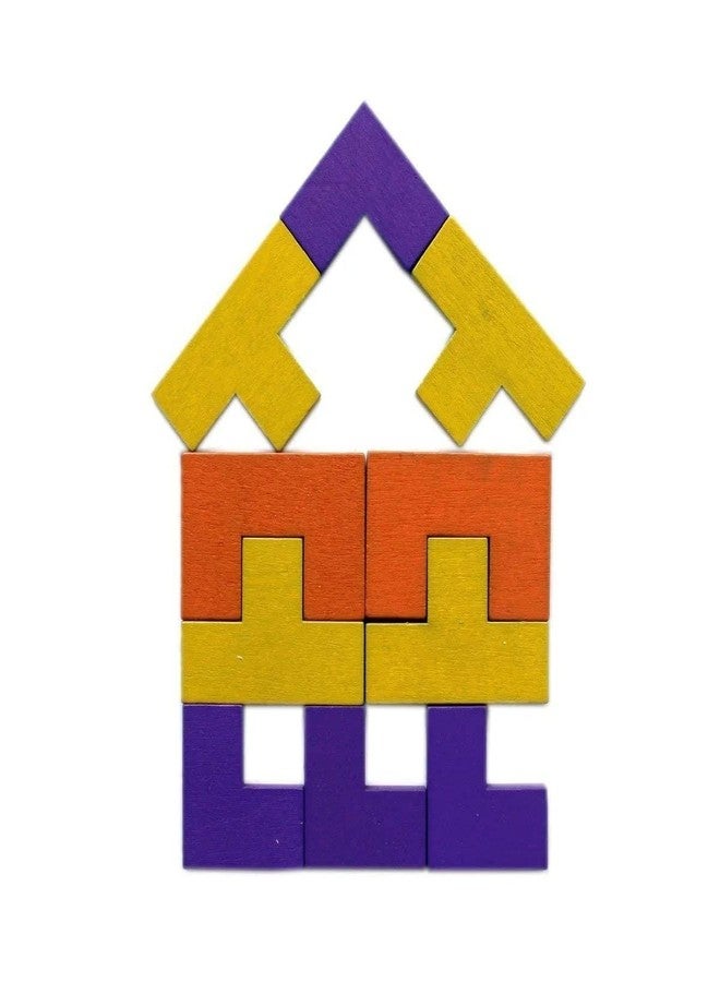 DHAVL Brain Teasers Wooden Puzzles Brain Toy Russian Tangram Colorful Jigsaw Game Wood Puzzles Montessori Intelligence STEM Educational Gift for Baby Toddlers Kids Age 3+ Years (40 Pcs) - Image 4