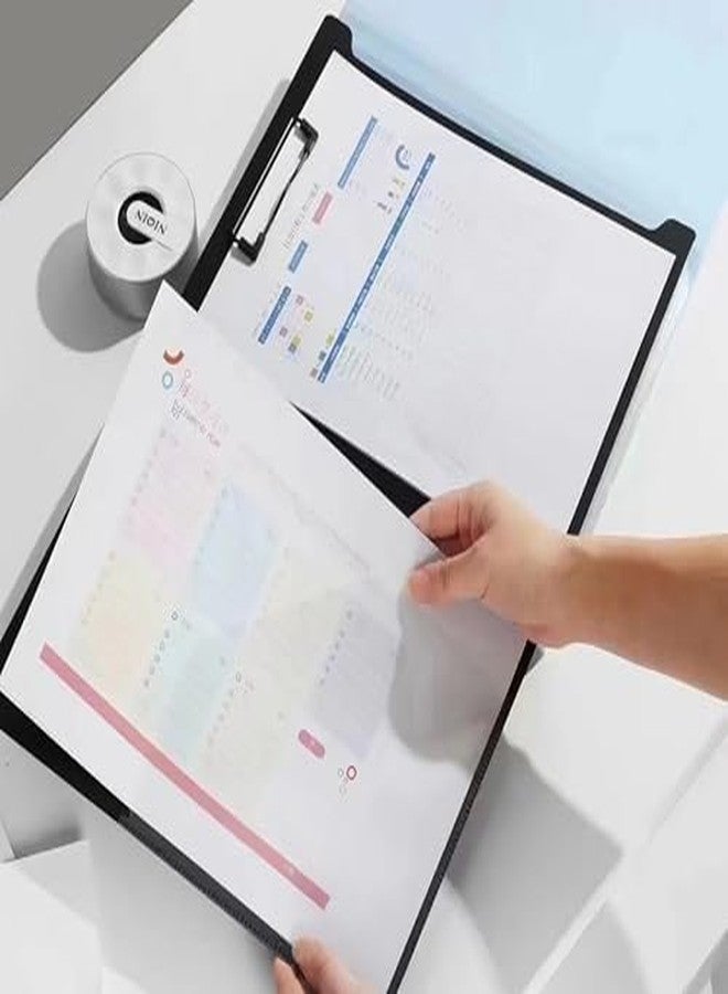 GLUN® Lay Open Pandding Files A4 Size Sheet Hard Front and Back, Hazy Blue Colour Document Organizer for School, Home & Office - Image 5
