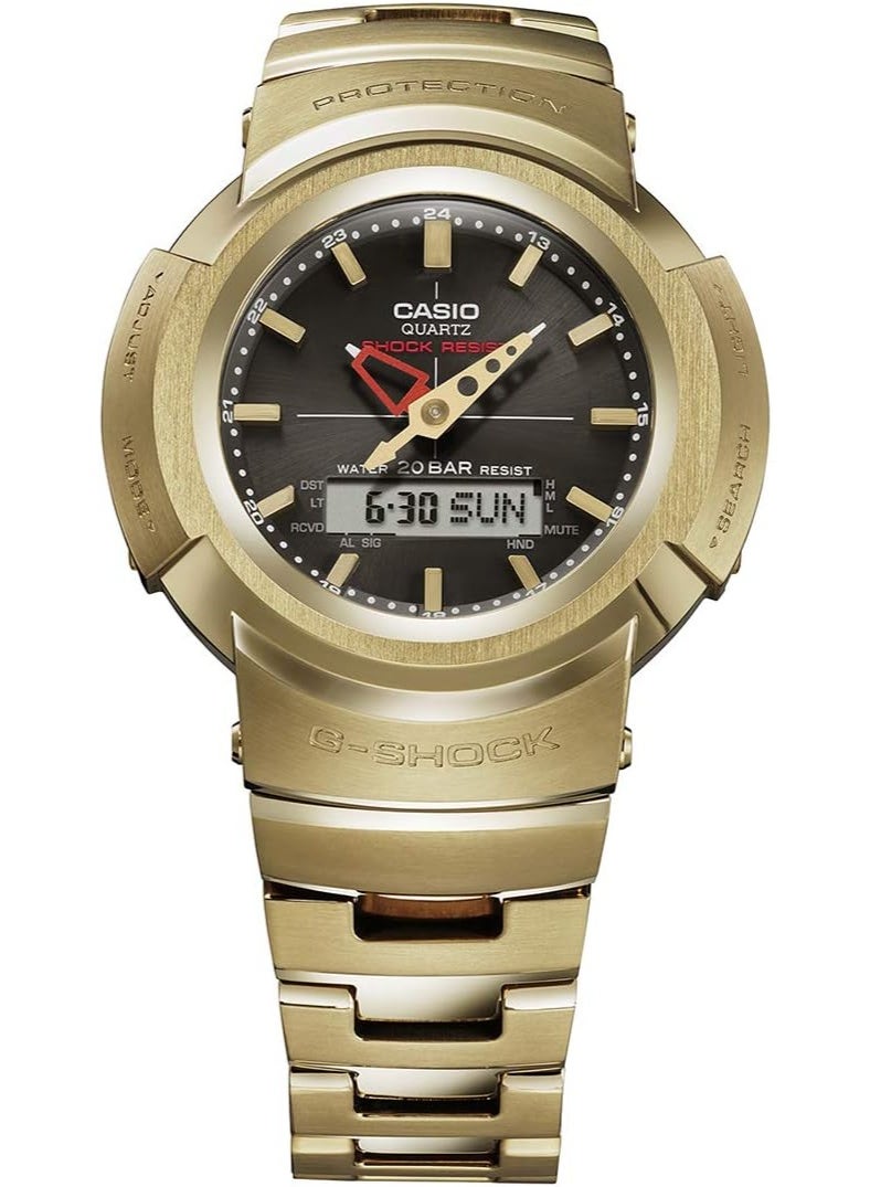 كاسيو ساعة كاسيو جي-شوك ​​- AWM-500GD-9ADR مينا سوداء، سوار أصفر - Image 1