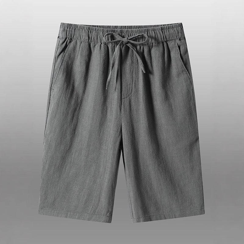 Cotton Linen Summer Casual Mid-Length Men'S Shorts Loose Thin Style For Young And Middle-Aged Men Husband Dad Outfit - Image 4