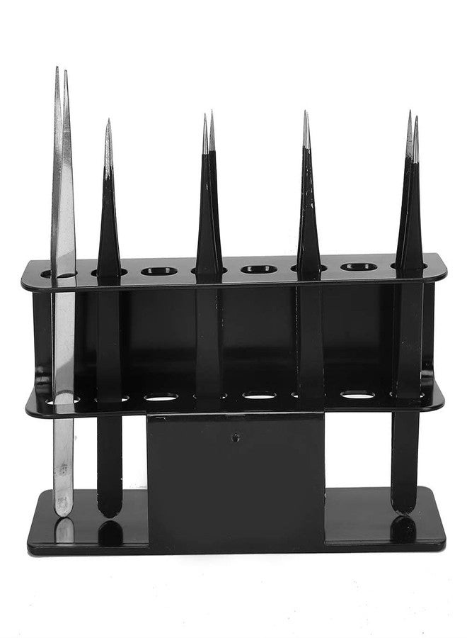 Generic Eyelash Extension Supplies, Easy to Use Convenient Eyelash Extension Tweezers Stand Double‑Layer Design for Nail Salon for Household for Beauty Salon | - Image 1