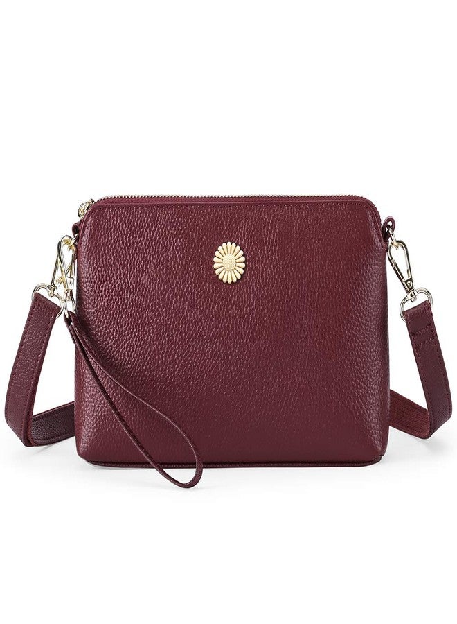 SENDEFN Women Leather Crossbody Bag Small Cross Body Wristlet Wallet Clutch Handbag Bag - Image 1