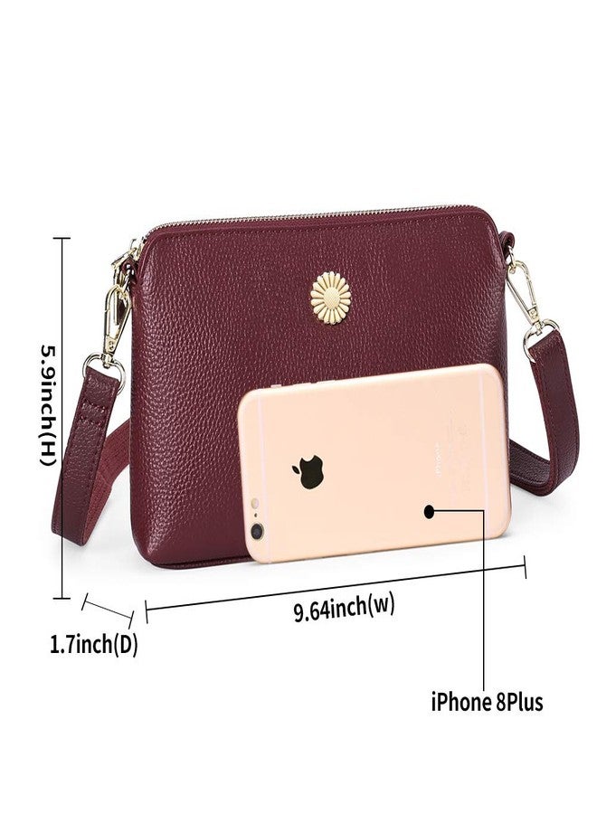 SENDEFN Women Leather Crossbody Bag Small Cross Body Wristlet Wallet Clutch Handbag Bag - Image 4