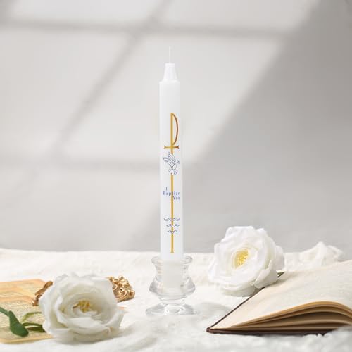 Ohmique Baptism Candle - Baptismal Candles for Boys and Girls, Catholic Baptism Gift - Velas para Bautizo - Velas para Bautizo de Niño - Image 3