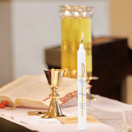 Ohmique Baptism Candle - Baptismal Candles for Boys and Girls, Catholic Baptism Gift - Velas para Bautizo - Velas para Bautizo de Niño - Image 5
