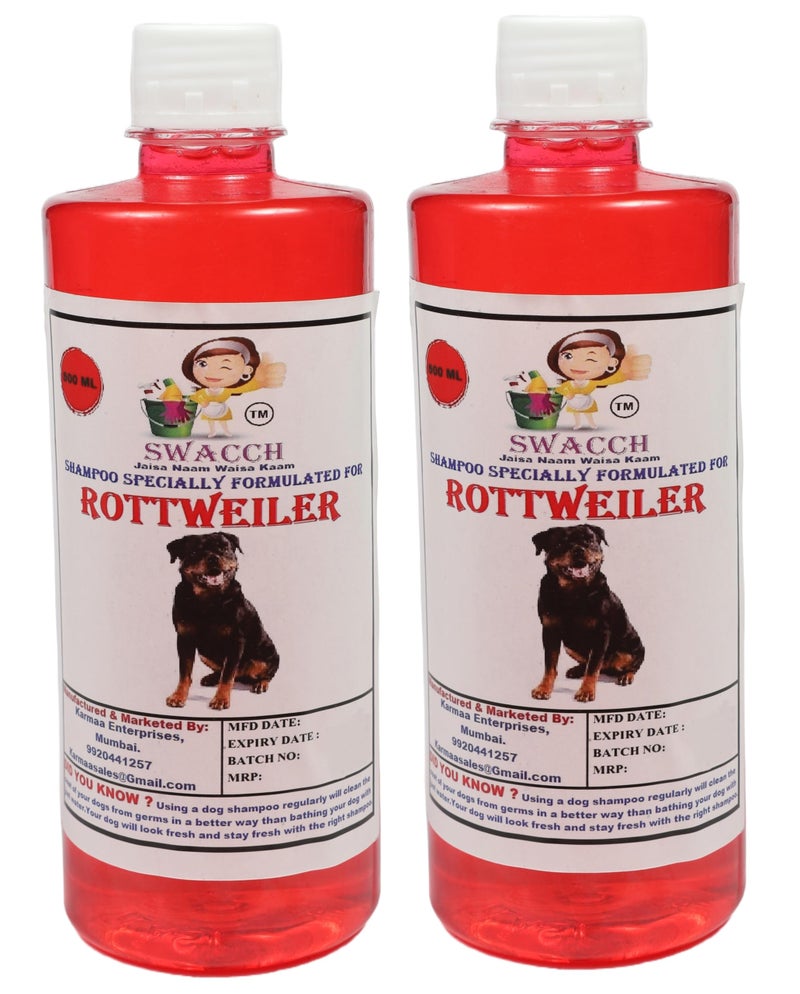 swacch Shampoo | Puppy Safe Shampoo | PH Balanced | Ditch to Itch for Rottweiler Dog Shampoo 500ml Pack of 2 (Jasmine) + Spike Ball Chew Toy Combo Pack - Image 2
