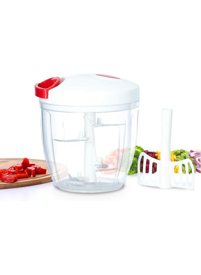 Generic - Manual Food Chopper Mini Hand Pull Food Processor/Mixer/Cutter/Dicer Manual Handheld Food Chopper Pull String To Slice Vegetables Onions Garlic Meat Nuts In Seconds, Multi - Image 1