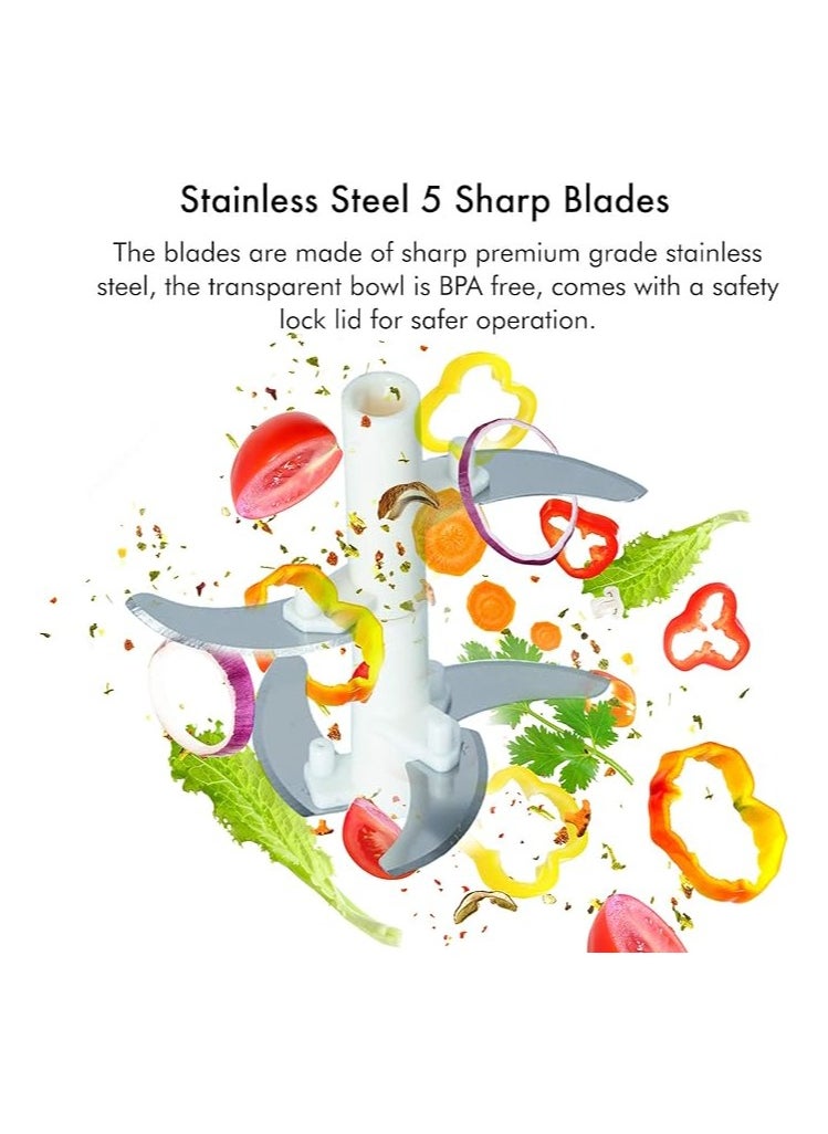 Generic - Manual Food Chopper Mini Hand Pull Food Processor/Mixer/Cutter/Dicer Manual Handheld Food Chopper Pull String To Slice Vegetables Onions Garlic Meat Nuts In Seconds, Multi - Image 1