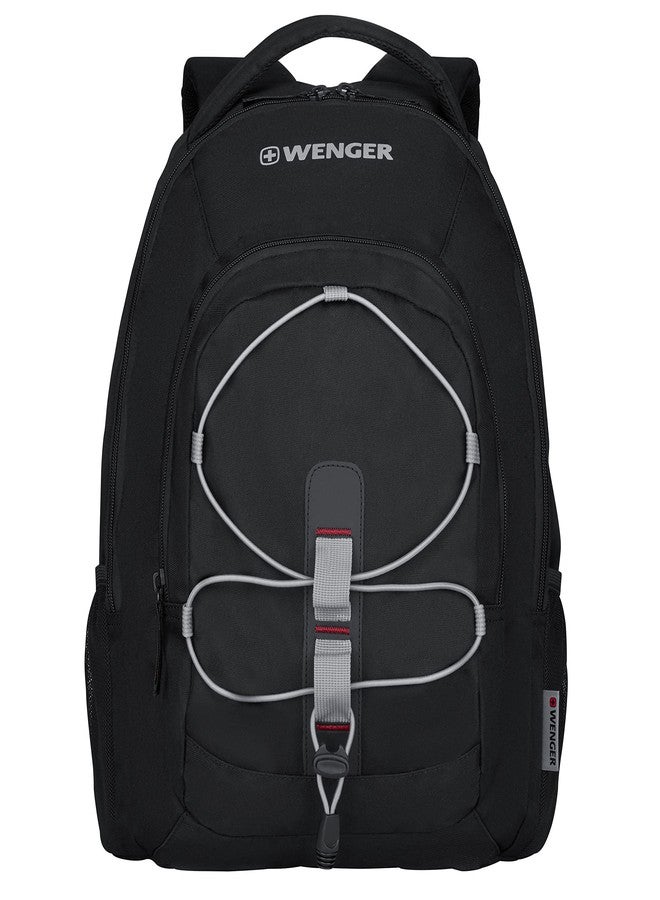 WENGER MARS Laptop Backpack with Padded compartment for 16 Inch laptop & 10 Inch tablet, Organizer for essentials in Black/Grey (26 Litre)-blend of style & function, Swiss designed, 612034 - Image 1