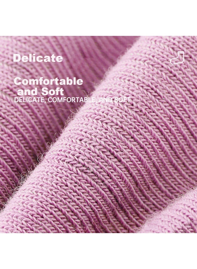 Miyou Women's Socks, Mid-calf Length For Spring And Summer, Casual Style, 7a Antibacterial, Sweat-absorbing, Versatile, Mixed Colors, 5 Pairs Per Pack - Image 4