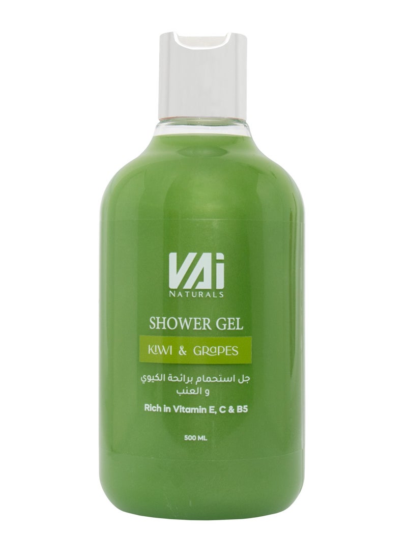 VAI Naturals - Kiwi and Grape Shower Gel 500ml - Image 1