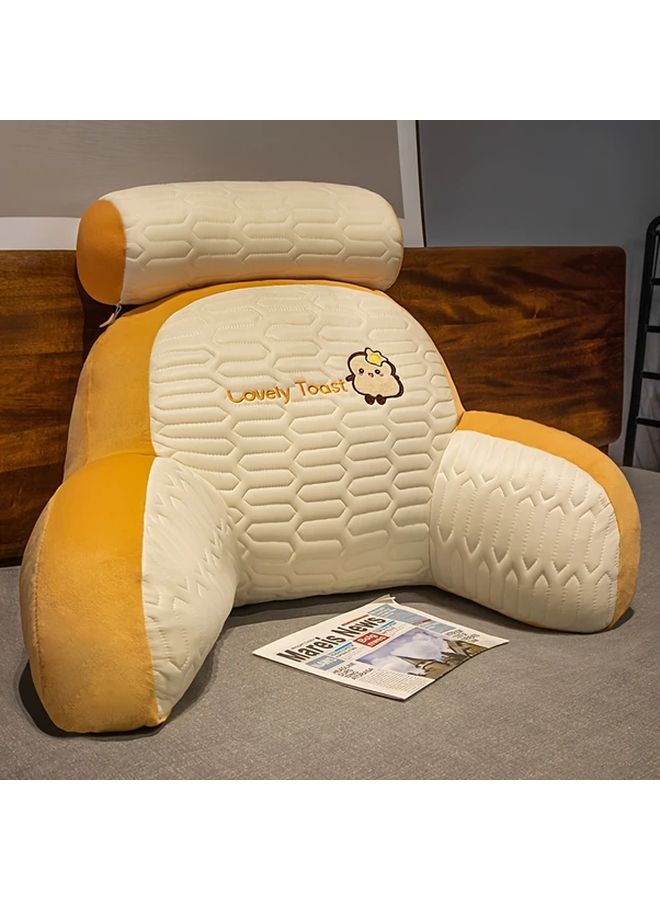 وسادة القراءة الكبيرة البرتقالية دعم مريح للرقبة والظهر والذراعين قابلة للغسل - Image 1