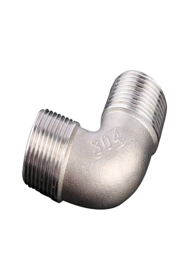 GDFYMI Pipe Fittings, 1/2" NPT 90 Degree Elbow, 304 Stainless Steel Barstock Street Elbow, Cast Pipe Fitting, Right Angle Ell 1/2" Male x 1/2" Male (2Pcs) - Image 3