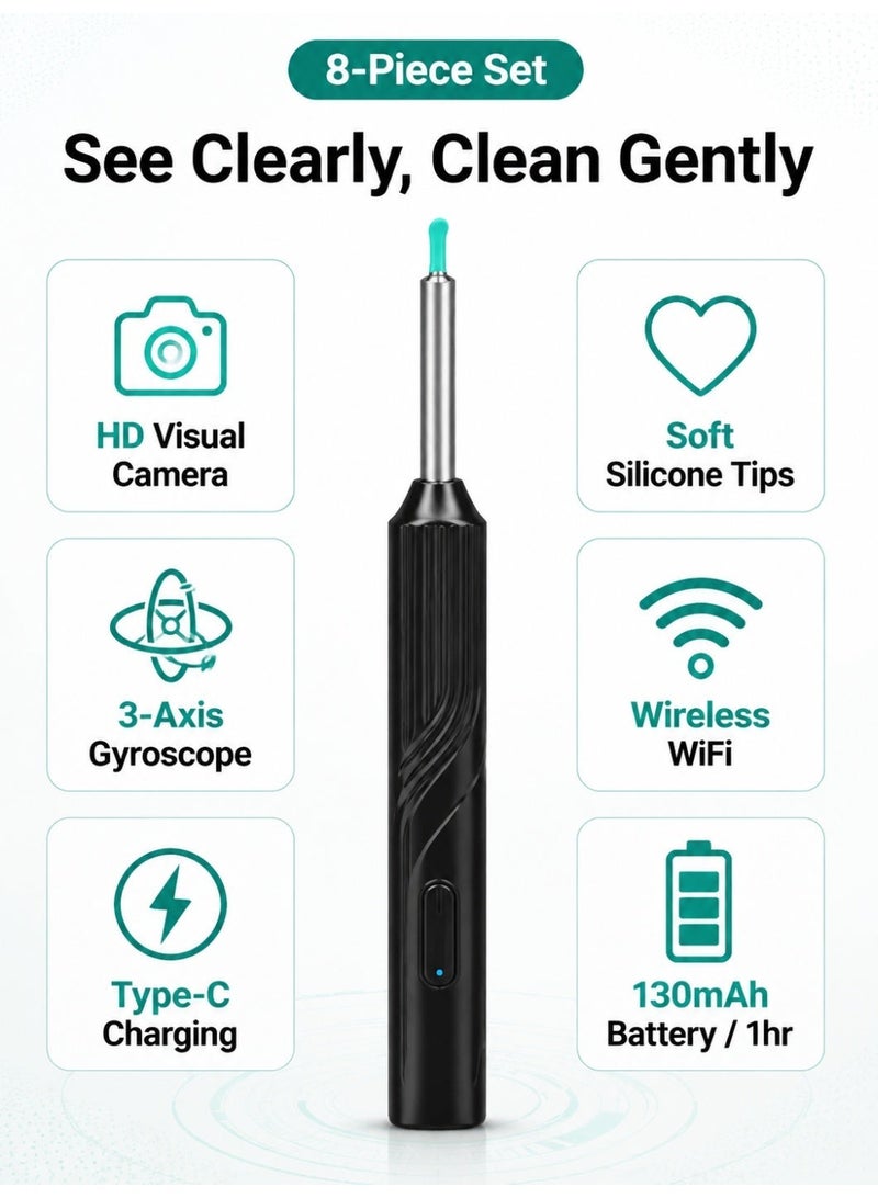 Visual ear pick, wireless high-definition endoscopic ear cleaning tool, ear cleaning device - Image 2