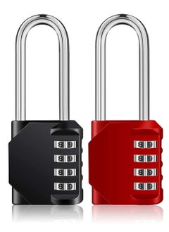 Y&D Padlock, 2 Pack 2.2 Inch Long Shackle Combination Lock, 4 Digit Outdoor Waterproof Padlock for School Gym Locker  - Image 1
