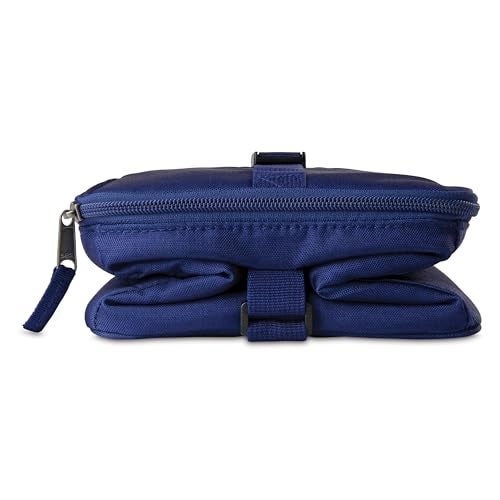 PackIt Freezable Essential Cooler, True Blue, Built with ECOFREEZE Technology, Fully Freezable, Collapsible, Reusable, With Adjustable Crossbody Strap, Top Clip Handle, Designed for Fresh Office - Image 5