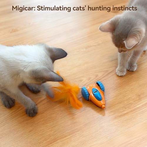 Migipaws cat Toy, Automatic Interactive Migicar Toy Like a Mouse, Intelligent Programme, Rechargeable Kitten Toy - Image 2