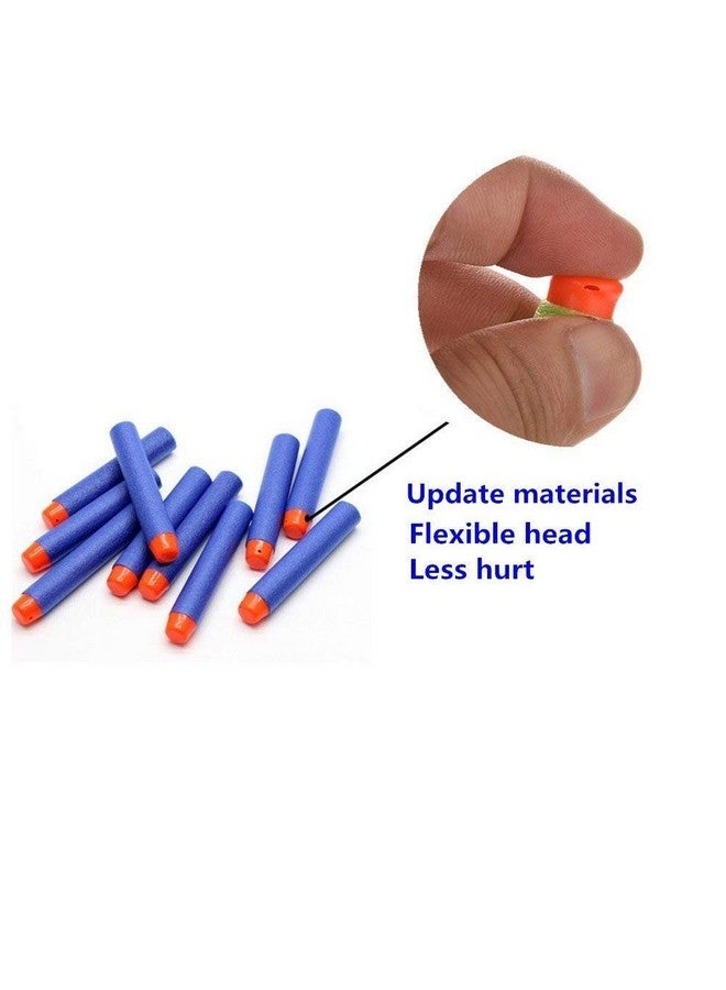 QUN FENG Refill Bullet Darts 100PCS Foam Premium Bullets Ammo Pack Compatible with Nerf N-strike Modulus Elite Series Blasters, Blue - Image 3