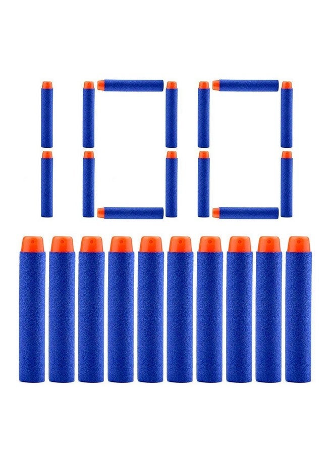 QUN FENG Refill Bullet Darts 100PCS Foam Premium Bullets Ammo Pack Compatible with Nerf N-strike Modulus Elite Series Blasters, Blue - Image 1