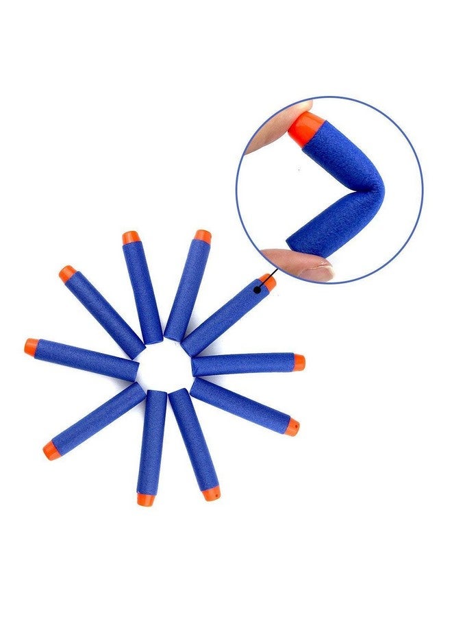 QUN FENG Refill Bullet Darts 100PCS Foam Premium Bullets Ammo Pack Compatible with Nerf N-strike Modulus Elite Series Blasters, Blue - Image 4