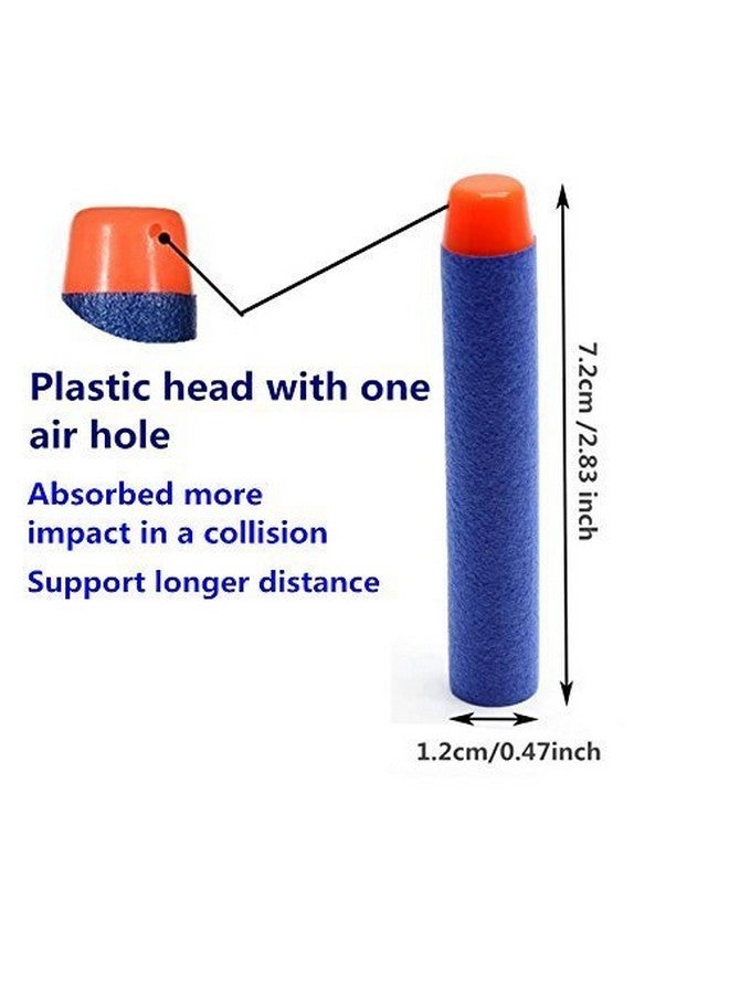 QUN FENG Refill Bullet Darts 100PCS Foam Premium Bullets Ammo Pack Compatible with Nerf N-strike Modulus Elite Series Blasters, Blue - Image 2