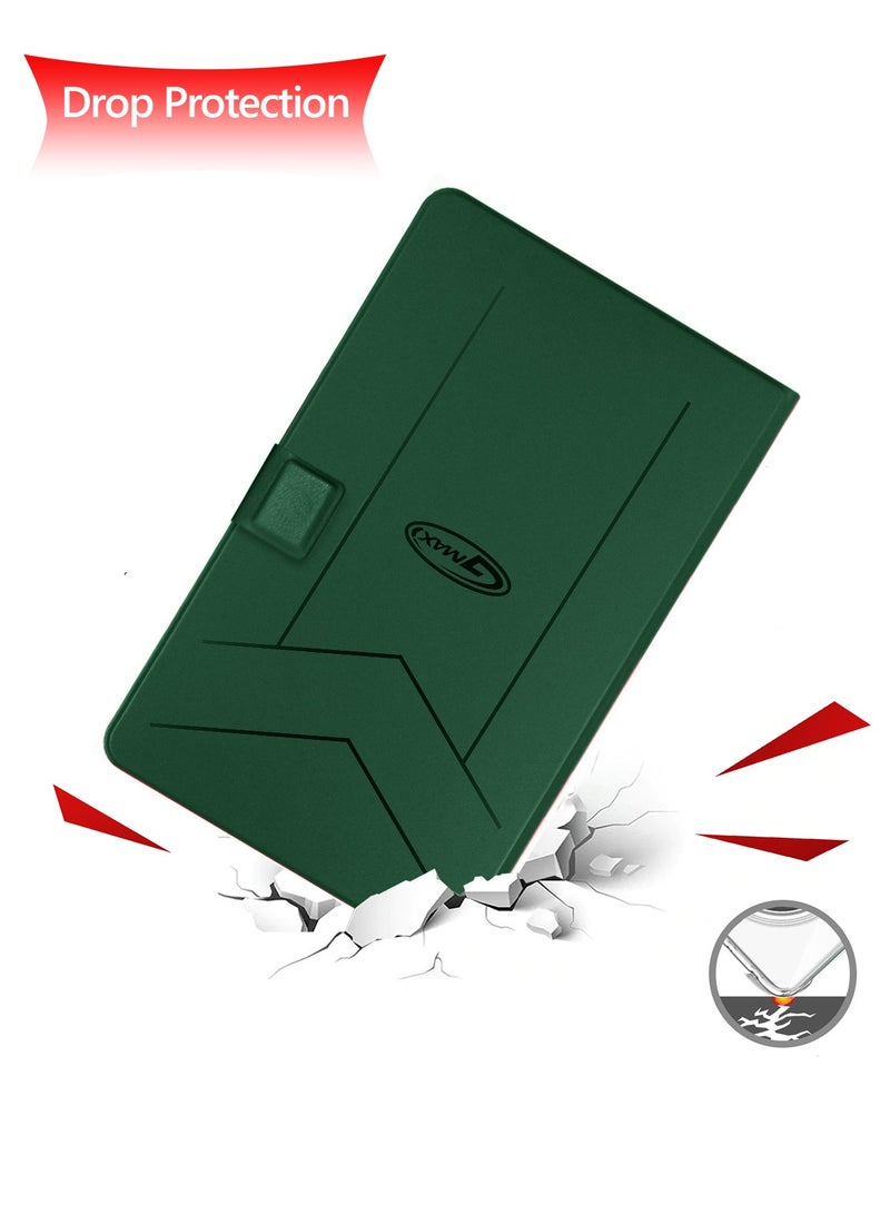 جيماكس هونر باد V9 11.5 4G 2024 (11.5 بوصة) غطاء غطاء فليب جراب بإغلاق مغناطيسي من جلد البولي يوريثان - أخضر غامق - Image 4