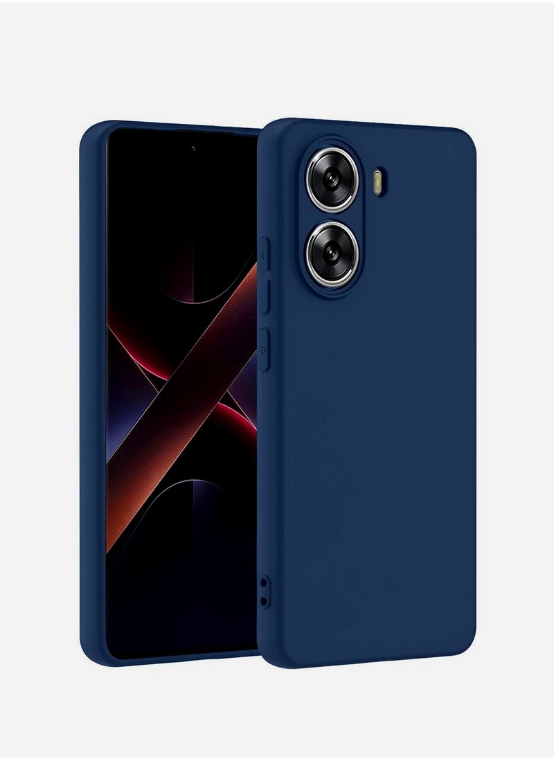 NEW Xiaomi Poco X7 Pro 5G 2025 Premium Soft Liquid Silicone Case Cover – Navy Blue, Shockproof, Anti-Scratch, Slim Fit, Full Protection