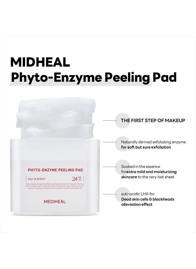 MEDIHEAL MEDIHEAL Phyto Enzyme Peeling Pad - Vegan Face Resurfacing Gauze Pads with LHA & Papaya Enzym - Pore Tightening Pads to Control Sebum - Exfoliating Pads for Dead Skin Cells, 90 Pads  - Image 5